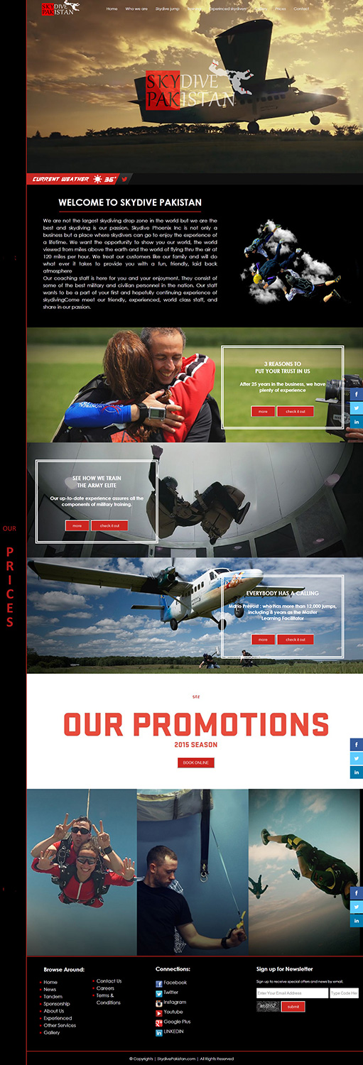 Skydiving Pakistan layout