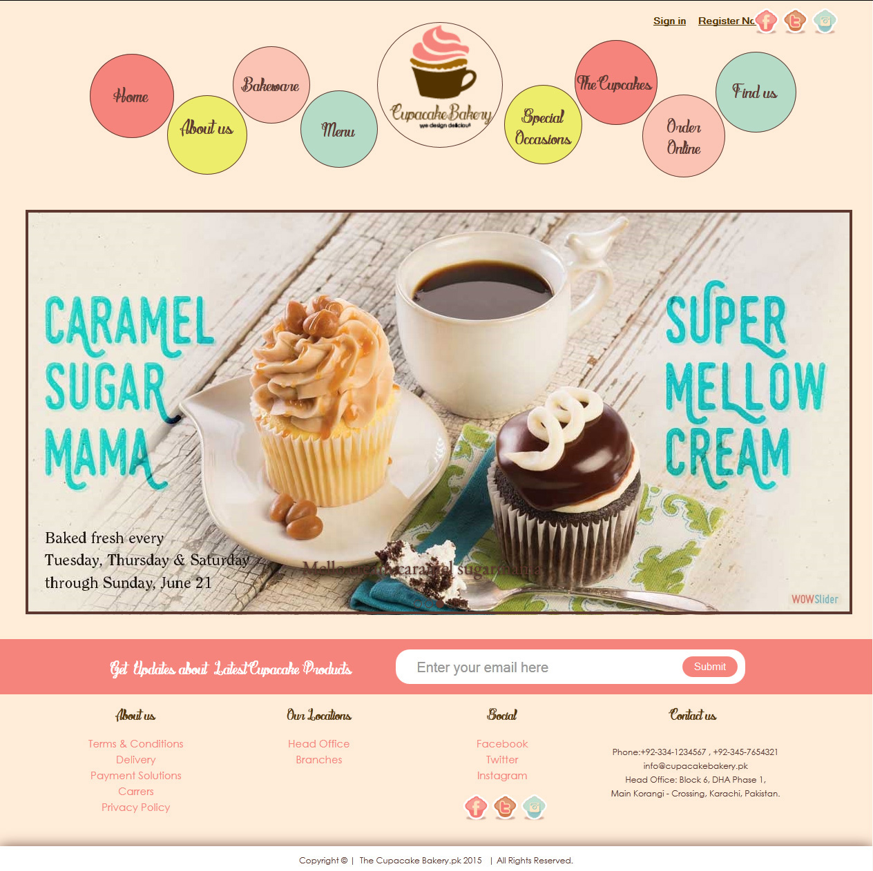 Cup Cake shop layout